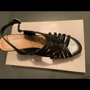 Franco Sarto Black Leather Sandals